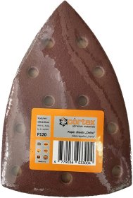 Šlifavimo lapelis CORTEX, DELTA tipo, P120, 100x150 mm, 5 vnt.