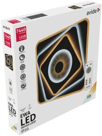 Lubinis LED šviestuvas AVIDE Ewa At-8547, 100 W (50+50), 220-240 V, 3000-6400 K, 8250 lm, IP20, su pultu, dimeriuojamas, 480 x 65 mm