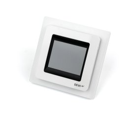 Termostatas DEVIreg™ Touch poliarinis baltas, +5...+45 °C, grindų+patalpos, 16 A, 140f1071