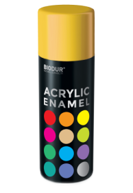Aerozolinė emalė BIODUR Acrylic, RAL1023, geltona, 400ml