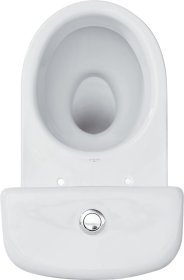 Klozetas CERSANIT MITO Merida 487, pastatomas, dvigubas nuleidimas 3/6 L, 45 laipsn. nubėgimas, įvadas iš apačios, lėtai nusileidžiantis dangtis, K03-037