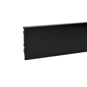 Grindjuostė KORNER Verona Nr. 501708, 80 x 2400 mm, polivinilchloridas, spl. juoda