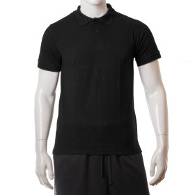 Polo marškinėliai HERVIN, juoda spalva, 60% medvilnė, 40% poliesteris, 200gsm, L dydis, 7860023