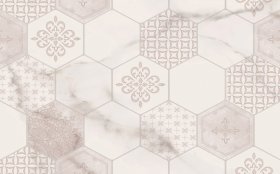 Dekoratyvinės plytelės CERSANIT Style Stone Patchwork Glossy, 25 x 40 cm, 1,200 m2/dėž., baltas marmuras