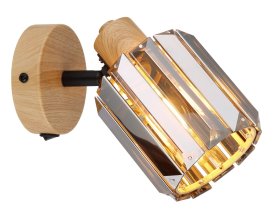 Kryptinis šviestuvas GLOBO Run, E14, 1 x 40W, 230V, aukso sp., 90x167x150 mm