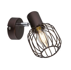 Kryptinis šviestuvas GLOBO Akin, E14, 1 x 40W, 230V, metalo bronza, chromas, 90 x 150 x 150 mm, 54801-1