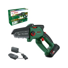 Akumuliatorinis genėjimo pjūklas BOSCH EasyChain18V-15-7,1x2,5Ah, 18 V,  juostos ilgis 15 cm, svoris 1,7 kg, 2,5 Ah akumuliatorius, kroviklis