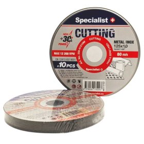 Metalo pjovimo diskas SPECIALIST+, 125 x 1 x 22 mm, 10 vnt. metal. D