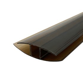 Sujungimo profilis H, polikarbonato plokštėms, 8-10mm, L-2m, bronza, HP810X2B