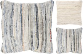 Dekoratyvinė pagalvėlė, džinsas/medvilnė, 2 skirtingos sp., 45 x 45 cm