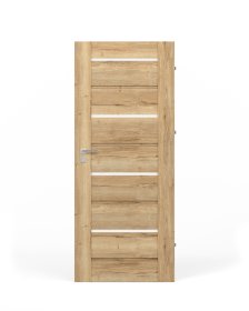 Laminuotos vidaus durys su užlaida VIVENTO PL-04, dešininės, spl. Halifax oak, 2030x844x40 mm