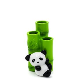 Dantų šepetėlių indas RIDDER Panda, pastatomas, žalia spalva, poliresinas, 2168200