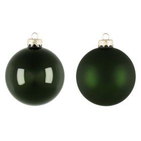 Kalėdiniai žaisliukai WINTERIA, žalios sp., 6 vnt., 8 cm