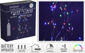 LED girlianda-užuolaida, 80 lempučių, įvairių sp., be baterijų