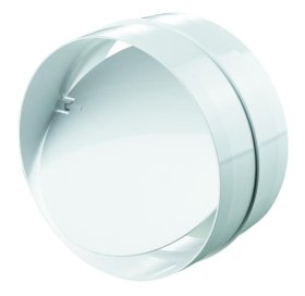 Ventiliacinė jungtis PLASTIVENT, d100, su atbuliniu vožtuvu, apvali, plastikinė, balta, 1111P