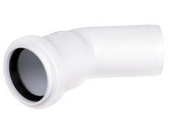 Vidaus nuotekų alkūnė AQUER PP, d32/30, balta sp.