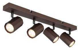 Kryptinis šviestuvas GLOBO James, GU10, 4 x 25W, 230V, matinės bronzos spalvos, 530 x 60 x 145 mm