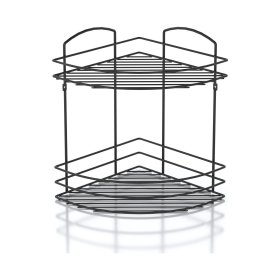 Lentynėlė BENEDOMO We-D217B, 32 x 21 x 21 cm, kampinė, 2 aukštų, juoda, matinė