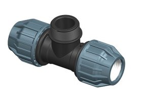 Movinis trišakis su sriegiu PP ELYSEE PN10, išorinis sriegis, 32 x 1/2'', 401132