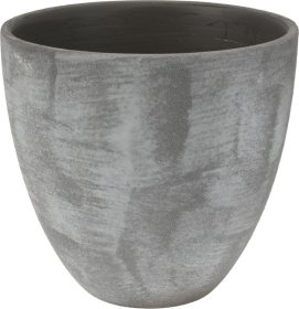 Keraminis lauko vazonas, pilkos sp., 13,5 x 13,5 x 13 cm.