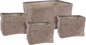 Krepšelis daiktų laikymui, stačiakampio formos, pilkos sp., 36 x 26 x 20 cm.