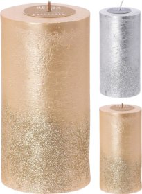 Žvakė su blizgučiais, 2 spalvos, 7 x 13 cm