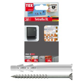 Universalus rėminis kaištis su sraigtu TOX Tetrafix XL, 6/65, 6 vnt.