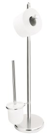 Tualeto šepetys su stovu ir popieriaus laikikliu RIDDER, Adelaide, chromas, pastatomas, 11114400