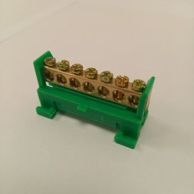 Kontaktinė kaladėlė SHCET, DIN 7 polių, žalios spalvos, 01977