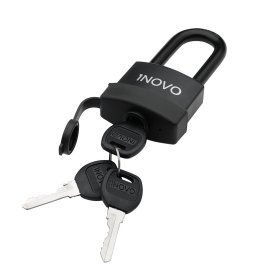 Pakabinama spyna INOVO PG-50-55L, 58 mm, prailgintas lankelis, juodos spalvos, 3 raktai