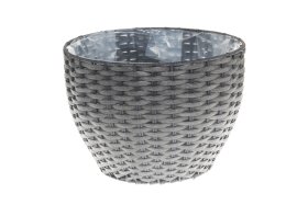 Lauko vazonas 4Living Onyx, pintas, pilkos sp., 31 x 31 x 23 cm.