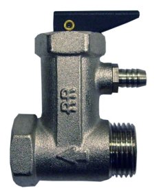 Apsauginis/atbulinis vožtuvas ARCO, vandens šildytuvams su nuleidimu, 9Bar