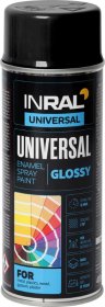 Aerozoliniai dažai INRAL Universal, 400 ml, juodi blizgūs, RAL9017