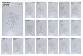 Kalėdinis trafaretas purškiamam sniegui, 18 rūšių, 220 x 350 x 2 mm