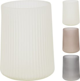 Stiklinė vaza, 3 skirtingos spalvos, 15 x 15 x 19 cm