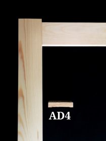 Durų apvadų komplektas AD-4, 5,5 m, matmenys 12 x 70 mm (2vnt. 2200mm ir 1 vnt. 1100mm) ,lygus, pušinis, jungti