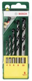 Betono grąžtų rinkinys BOSCH, tiesus, 4-10 mm, 5 vnt.