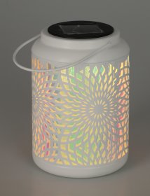 Pakabinamas žibintas SOLAR LANTERN, aukštis 18 cm, baltos sp.