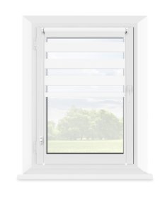 Ritininė užuolaida MARDOM Click Day & Night, 98 x 150 cm, baltos spalvos