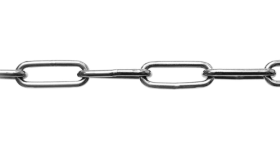 Ilgų grandžių grandinė RPIĮ, D - 10 mm, cinkuota