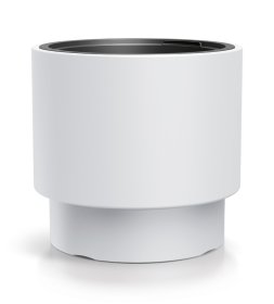 Plastikinis lauko vazonas "Heos", baltos sp., 46,8 x 46,8 x 44 cm.