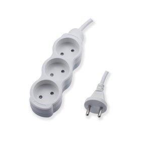 Ilgiklis ORRO, 3 lizd., 3m, be įž., be jungiklio, 2x1.5, baltos sp., 53029-15