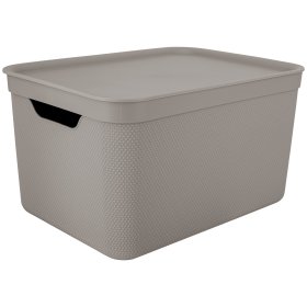 Daiktadėžė ROTHO Jive, 16 l, su dangčiu, rusvos sp.