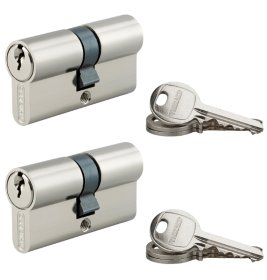 Spynos cilindras THIRARD, SA 2 vnt 30x30 mm, 6 raktai, nikelis, 193604