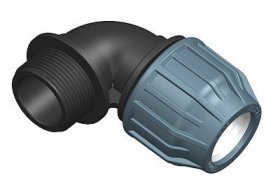 Movinė alkūnė PP ELYSEE PN10, išorinis sriegis, 32 x 1'', 400733