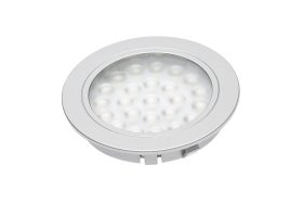 LED šviestuvas GTV Alvaro, 1,7 W, 12V, 4000 K, 130 lm, IP20, įleidžiamas, laidas 2 m, apvalus, 65x9,3 mm, LD-AL24NE-53