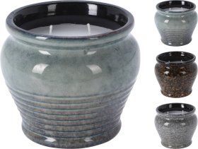 Žvakė nuo uodų CITRONELLA, keraminiame indelyje