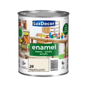 Universali akrilinė emalė LUXDECOR, 0,75 l, (26) Migdolų putos, matinė, vandens pagrindu