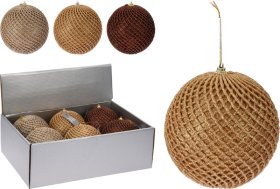 Eglutės žaisliukas su tinklu, rudos, oranžinės sp., 10 cm