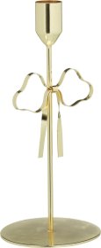 Žvakidė Kaspinas, metalas, aukso sp., 9 x 9 x 20,6 cm